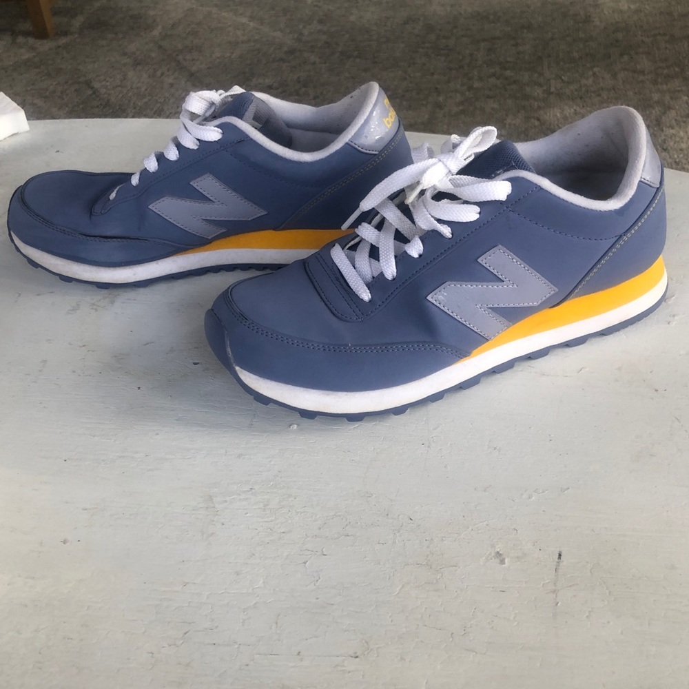 New balance 501, periwinkle and yellow